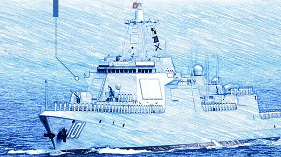 海上大閱兵手繪長(zhǎng)圖來(lái)了！