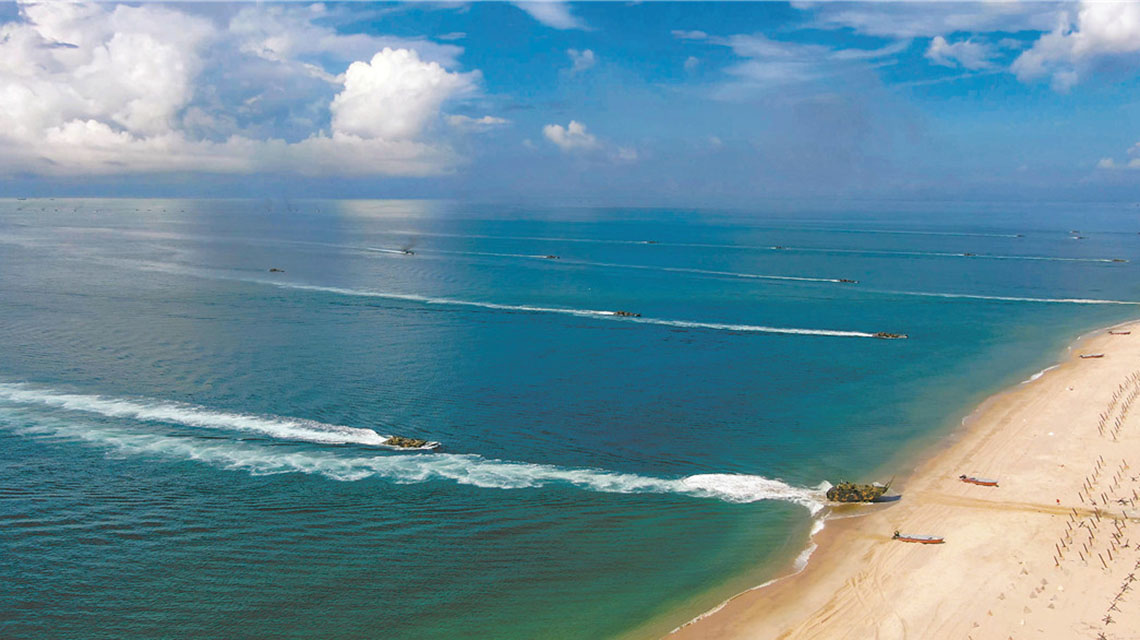 陸軍某旅開展陸海聯(lián)合訓(xùn)練錘煉部隊(duì)兩棲作戰(zhàn)能力