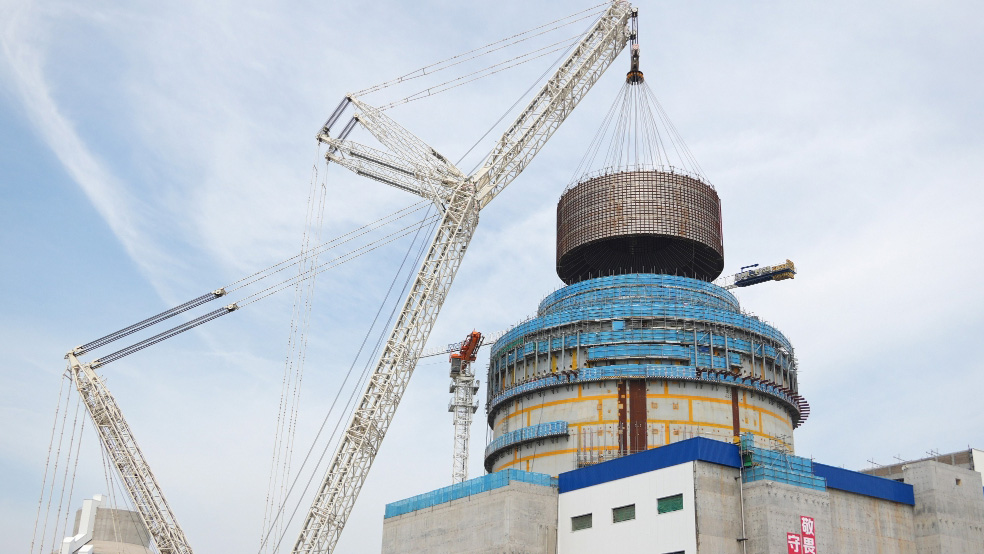 山東海陽(yáng)核電3號(hào)機(jī)組核島大型模塊吊裝完成