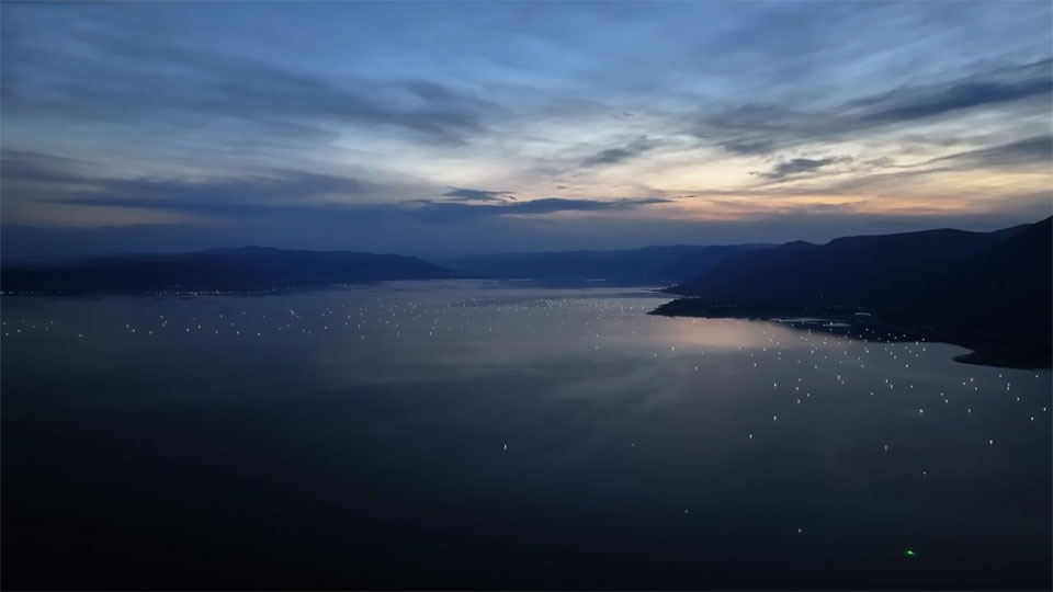 甘肅永靖：漁燈逐浪滿湖星